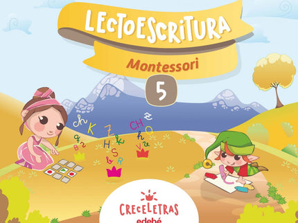 Libro Cuaderno Lectorescritura 5 Pauta Montessori: .