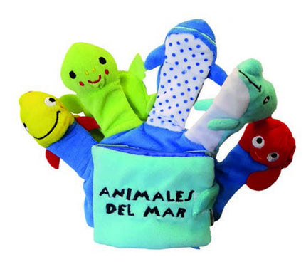 Libro Animales Del Mar: Libros guantes. Cada dedo es un títere.