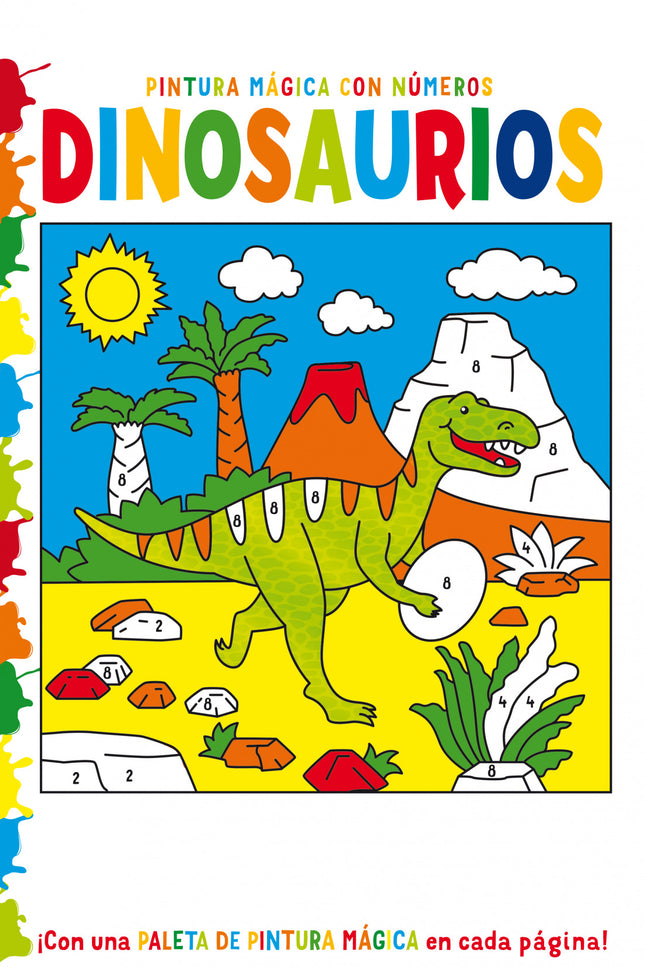 Pintura Mágica Con Números: Dinosaurios