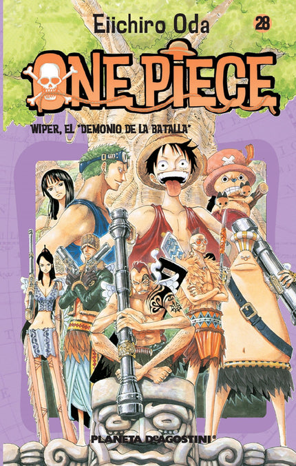 Libro One Piece Nº28: Cuando exploraban la isla del Cielo, Nami y su grupo han sido capturados. Luffy y el resto de la b