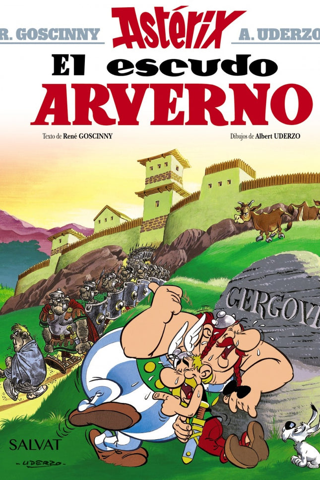 Libro El Escudo Arverno: En este libro Astérix y Obélix acompañan a Abraracúrcix a tomar una cura de aguas al País Arver