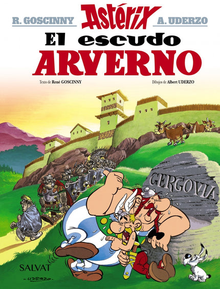 Libro El Escudo Arverno: En este libro Astérix y Obélix acompañan a Abraracúrcix a tomar una cura de aguas al País Arver