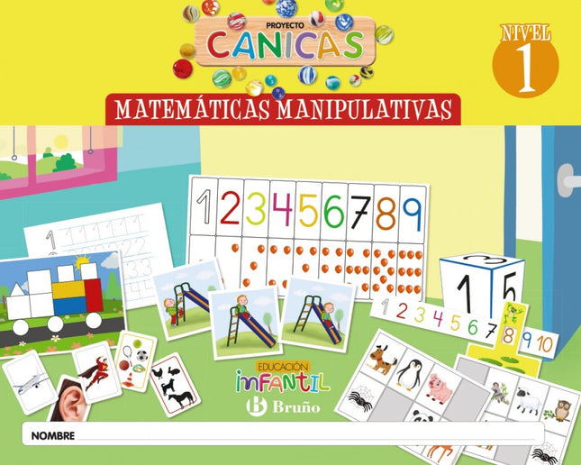 Portada del libro Matemáticas Proyecto Canicas 3 Años