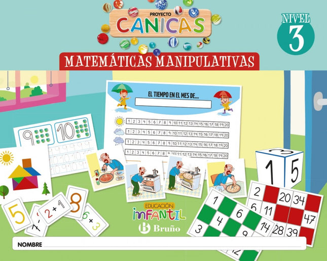 Portada del libro Matemáticas Proyecto Canicas 5 Años