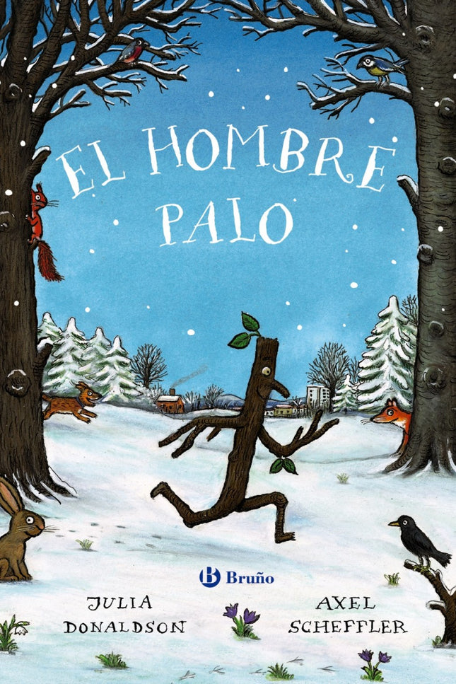 Libro El Hombre Palo: El hombre palo vive en un precioso árbol con su querida mujer palo y sus tres hijos palo. Un día se despierta muy temprano y sale a correr, ípero el mundo es un lugar muy peligroso!