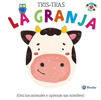 Libro Tris-tras. La Granja: Un original libro, con piezas móviles que giran sobre sí mismas, que estimulará el aprendizaje temprano del niño ayudándolo a adquirir, de forma dinámica y divertida, su primer vocabulario relacionado con los animales de la granja.