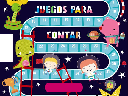 Libro ¡gira El Dado!: Un divertido libro que incluye cinco emocionantes juegos de mesa. Cada doble página es un tablero y lleva 2 dados que se pueden girar y van sujetos al libro, de manera que no pueden perderse.