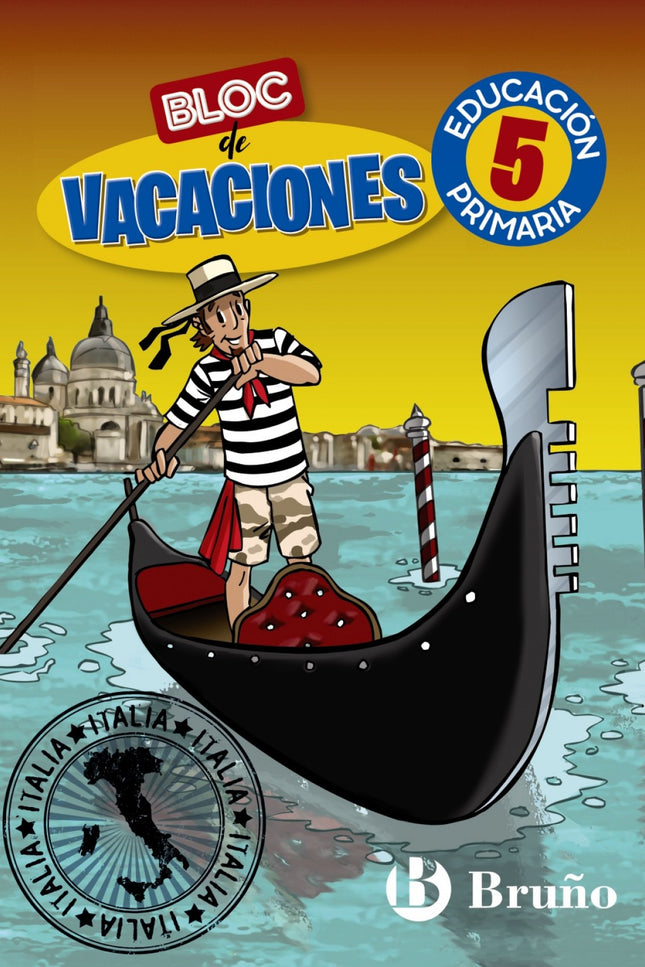 Libro Bloc De Vacaciones 5: Acompaña a Roque Macuto, el explorador más divertido e intrépido, en esta gran aventura en Italia y él te ayudará a repasar Lengua, Matemáticas, Ciencias de la Naturaleza, Ciencias Sociales e Inglés, además de todo lo que aprenderás sobre este apasionante país.