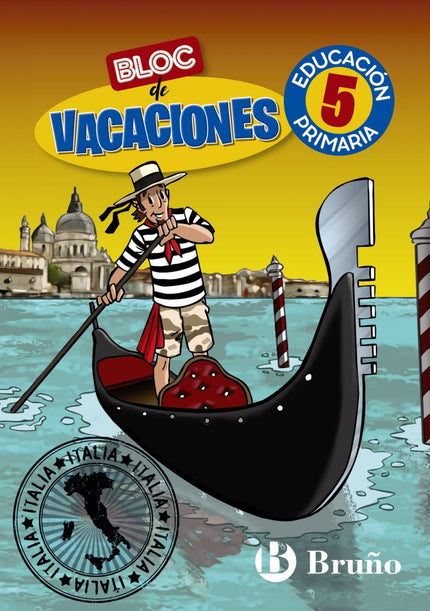 Libro Bloc De Vacaciones 5: Acompaña a Roque Macuto, el explorador más divertido e intrépido, en esta gran aventura en Italia y él te ayudará a repasar Lengua, Matemáticas, Ciencias de la Naturaleza, Ciencias Sociales e Inglés, además de todo lo que aprenderás sobre este apasionante país.
