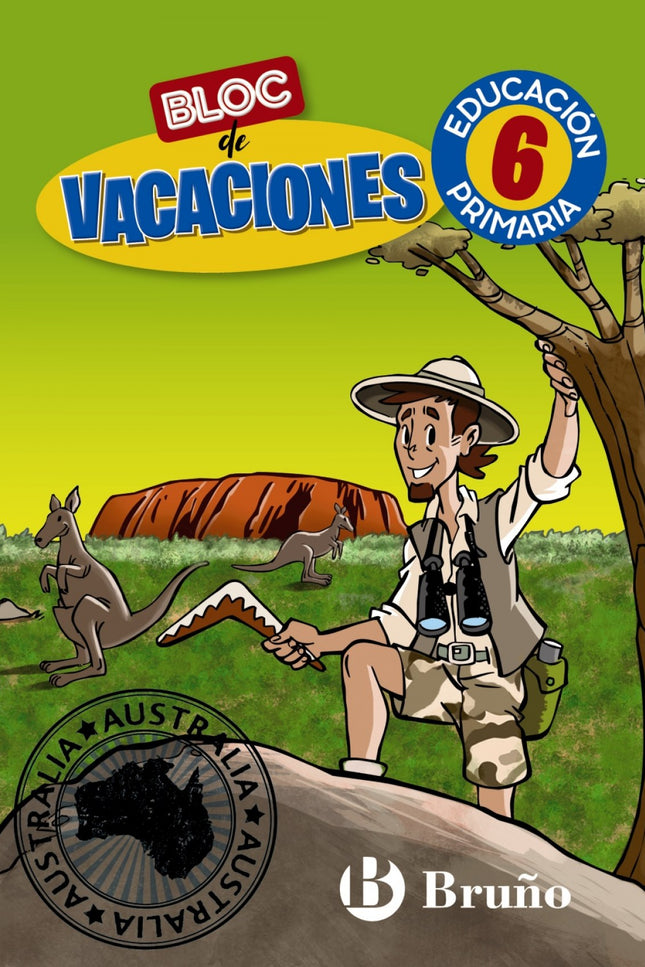 Libro Bloc De Vacaciones 6: Acompaña a Roque Macuto, el explorador más divertido e intrépido, en esta gran aventura en Australia y él te ayudará a repasar Lengua, Matemáticas, Ciencias de la Naturaleza, Ciencias Sociales e Inglés, además de todo lo que aprenderás sobre este apasionante país.
