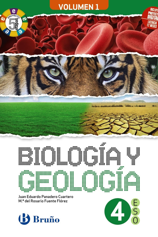 Biología y Geología 4 ESO 3 volúmenes Proyecto 5 etapas - Juan Eduardo Panadero Cuartero - RUSTICA