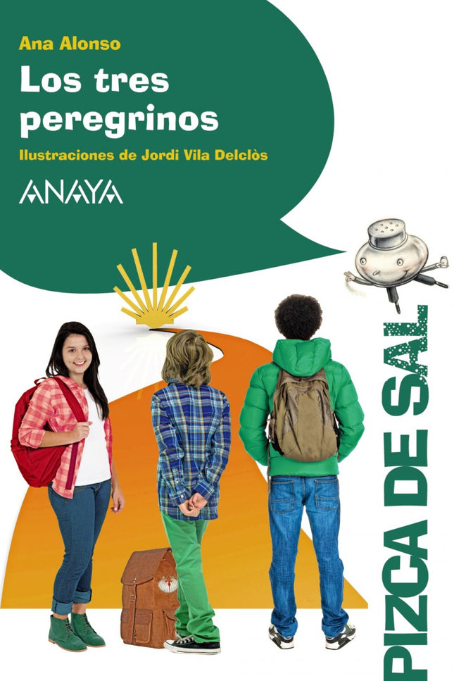 Libro Los Tres Peregrinos: Hana, una niña palestina, Ezra, un niño israelí, y Diego, un niño español, participan en un p