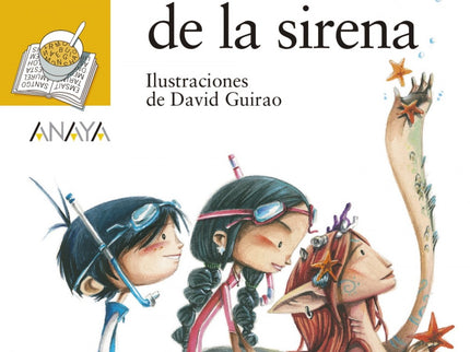 Libro El Abrazo De La Sirena: Tras lo vivido en El abrazo del árbol, Miguel, que ya ha superado sus miedos, ayudará en el proceso de duelo a una niña nueva de su clase, con una aventura que les llevará a conocer a las mismísimas sirenas.A clase de Miguel llega una nueva compañera, Sabina, que está muy triste, pues su madre ha muerto hace poco. Ella cree que se ha ido a vivir con las sirenas, y que desde algún lugar cuida de ella, algo que provoca risas y comentarios entre algunos niños.