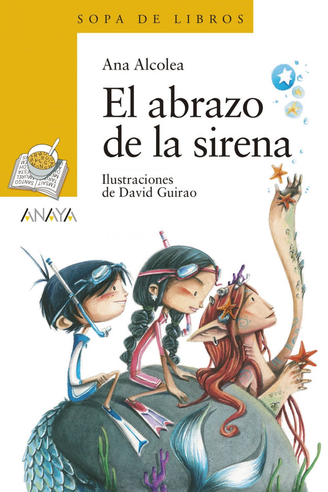 Libro El Abrazo De La Sirena: Tras lo vivido en El abrazo del árbol, Miguel, que ya ha superado sus miedos, ayudará en el proceso de duelo a una niña nueva de su clase, con una aventura que les llevará a conocer a las mismísimas sirenas.A clase de Miguel llega una nueva compañera, Sabina, que está muy triste, pues su madre ha muerto hace poco. Ella cree que se ha ido a vivir con las sirenas, y que desde algún lugar cuida de ella, algo que provoca risas y comentarios entre algunos niños.