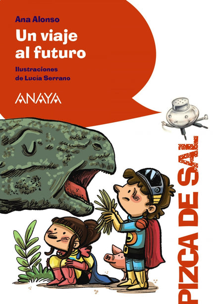 Libro Un Viaje Al Futuro: Una divertida aventura del superhéroe Lucas con el que aprenderás un montón de cosas                    sobre las distintas especies de dinosaurios y la época en la que vivieron. Los superhéroes Lucas y Leonor, acompañados por la abuela Ruth, emprenden un viaje al futuro con la misión de impedir una invasión de dinosaurios clonados.