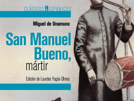 Libro San Manuel Bueno, Mártir: Una novela considerada la cima de la narrativa de Unamuno y síntesis de las preocupaciones esenciales del autor La novela narra, con un lenguaje lleno de fuerza y sinceridad, el desgarro interior de un sacerdote que ha perdido la fe. El protagonista finge creer en Dios para salvar de la desolación que él mismo padece a sus feligreses, y llegará incluso a alcanzar fama de santo.
