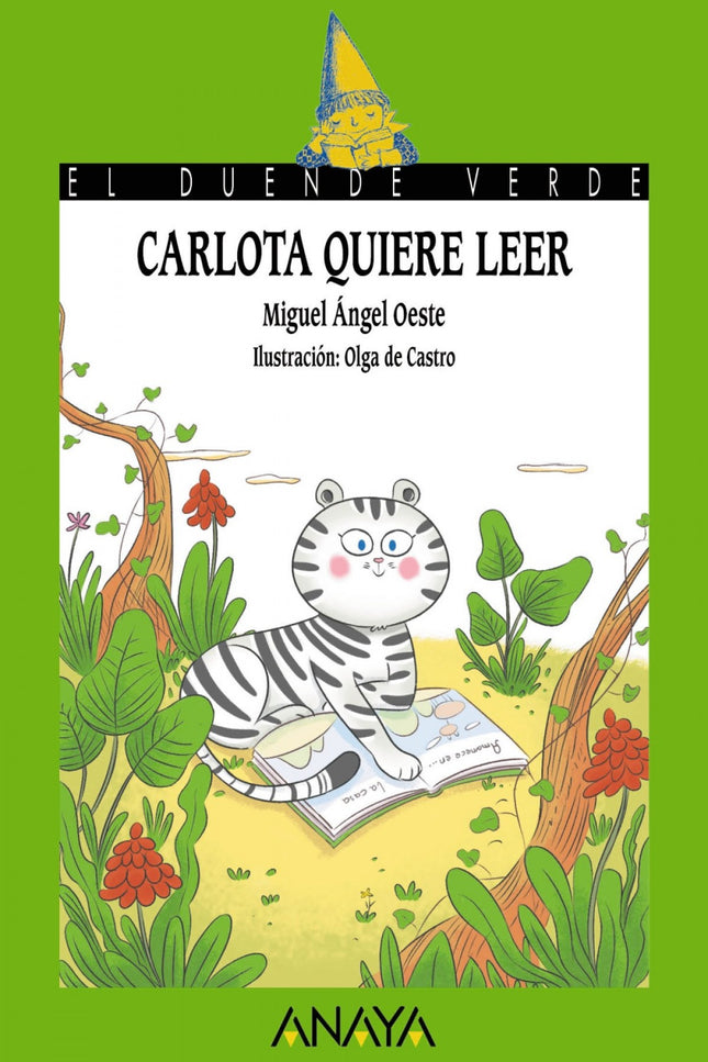 Libro Carlota Quiere Leer: La historia de una tigresa con muchas ganas de aprender.A los tigres, desde que son cachorros, se les enseña a asustar, a rugir y a poner poses amenazantes, pero Carlota no se divierte con eso.Ella solo quiere aprender a leer y disfrutar de las fantásticas historias que encierran los libros, algo que le provocará más de un problema con el resto de la manada.