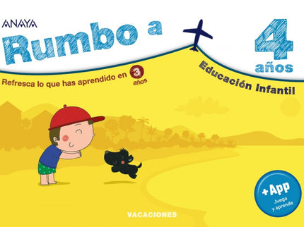 Libro Rumbo A... 4 Años.: Refresca lo que has aprendido en 3 años y acompaña a Nico y a Rayo en sus vacaciones a la playa mientras te preparas para el próximo curso con este cuaderno que, además, incluye un código para acceder gratuitamente a una aplicación educativa para aprender matemáticas, lengua o lógica de una manera divertida.