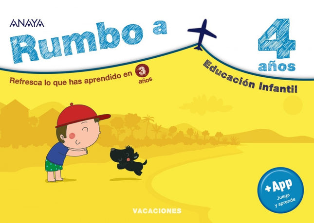 Libro Rumbo A... 4 Años.: Refresca lo que has aprendido en 3 años y acompaña a Nico y a Rayo en sus vacaciones a la playa mientras te preparas para el próximo curso con este cuaderno que, además, incluye un código para acceder gratuitamente a una aplicación educativa para aprender matemáticas, lengua o lógica de una manera divertida.