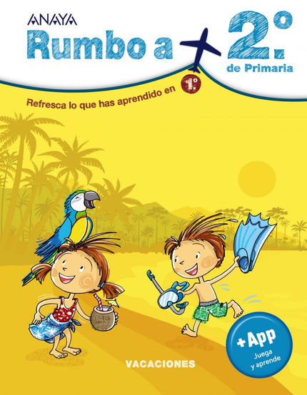 Libro Rumbo A... 2º.: Refresca lo que has aprendido en 1.º y acompaña a Alba y a Lucas en su viaje por el Caribe y navega con los piratas mientras te preparas para 2.º de Primaria con este cuaderno organizado por materias que, además, incluye un código para acceder gratuitamente a una aplicación educativa para aprender matemáticas, lengua o lógica de una manera divertida.