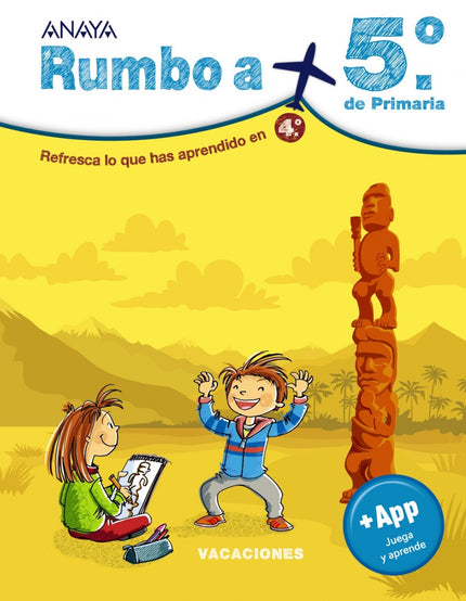 Libro Rumbo A... 5º.: Refresca lo que has aprendido en 4.º y acompaña a Alba y a Lucas en su viaje por Nueva Zelanda, conociendo la cultura de los maoríes mientras te preparas para 5.º de Primaria con este cuaderno organizado por materias que, además, incluye un código para acceder gratuitamente a una aplicación educativa para aprender matemáticas, lengua o lógica de una manera divertida.