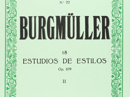 Libro 18 Estudios De Estilo Op.109: Si bien las composiciones de Burgmüller recibieron elogios generalizados, el composi
