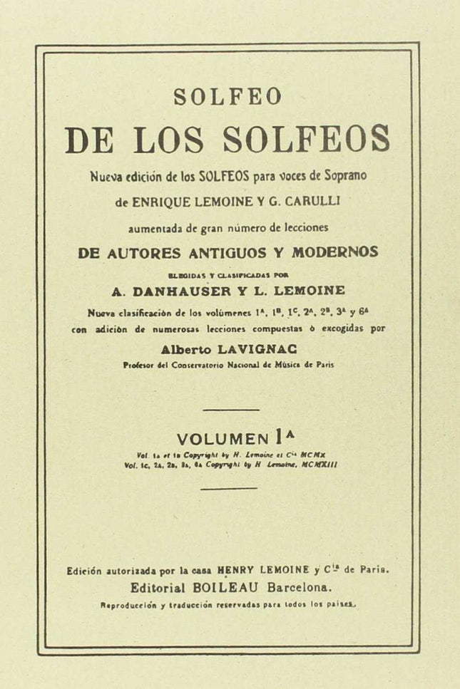 Libro Solfeo De Los Solfeos 1a: .