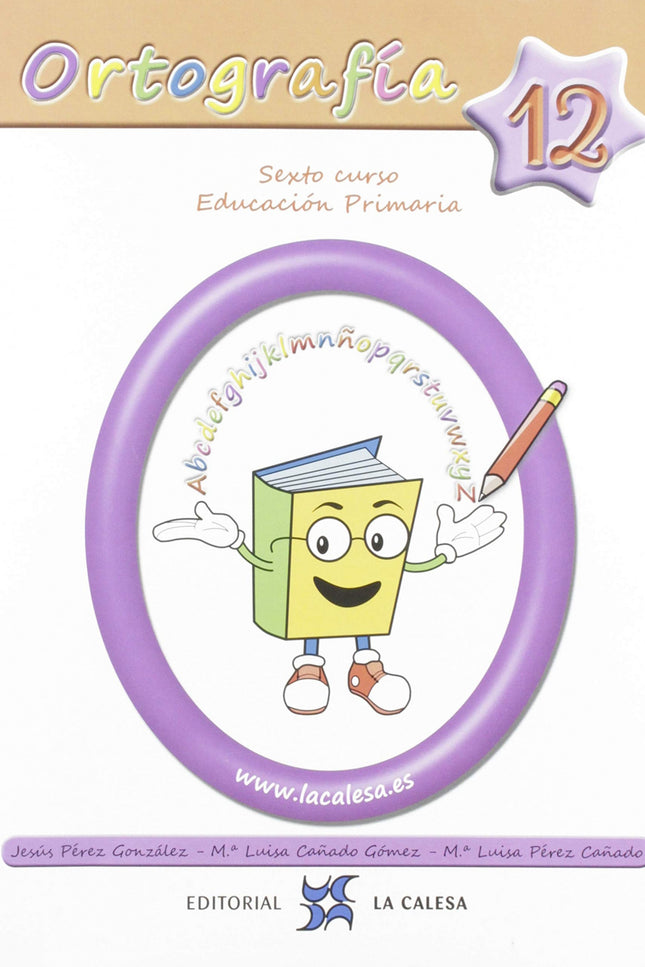 Portada del libro Ortografía Calesa 12. 6ºprimaria 2019