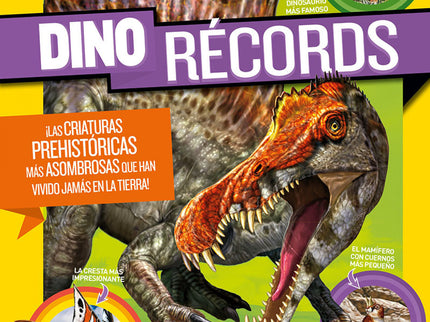 Libro Dino Récords: De los inmensos titanosaurios a los diminutos pero terribles carnívoros, y desde los descubrimientos más actuales a las aplastantes extinciones, Dino récords está repleto de estadísticas alucinantes y de las historias más increibles sobre los tiempos en que los dinosaurios dominaban la Tierra.