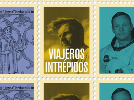 Libro Viajeros Intrépidos: Marco Polo, Ernest Shackleton, Amelia Earhart, Thor Heyerdahl y Neil Armstrong. Cinco nombres