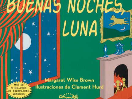 Libro Buenas Noches Luna: En la habitación verde y tranquila, dentro de su cama se encuentra un conejito. 'Buenas noches
