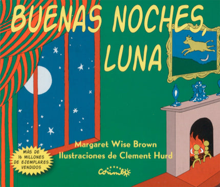 Libro Buenas Noches Luna: En la habitación verde y tranquila, dentro de su cama se encuentra un conejito. 'Buenas noches