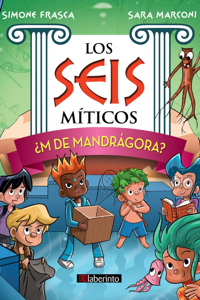 Libro ¿m De Mandrágora?: Seis niños descubren que tienen los mismos poderes que algunos personajes de la mitología, ya que son sus bis-bis-bis-bisnietos. Por eso, deben asistir a la escuela de la maga Circe, en la Isla de Eos.