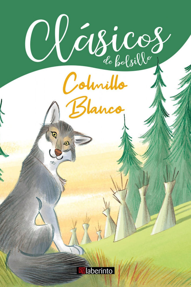 Libro Colmillo Blanco: El mundo del lobezno gris se reducía a la madriguera: un mundo pequeño y oscuro, cálido y seguro. Allí vivía con su madre, una loba de pelo rojizo que lo lamía y lo consolaba.