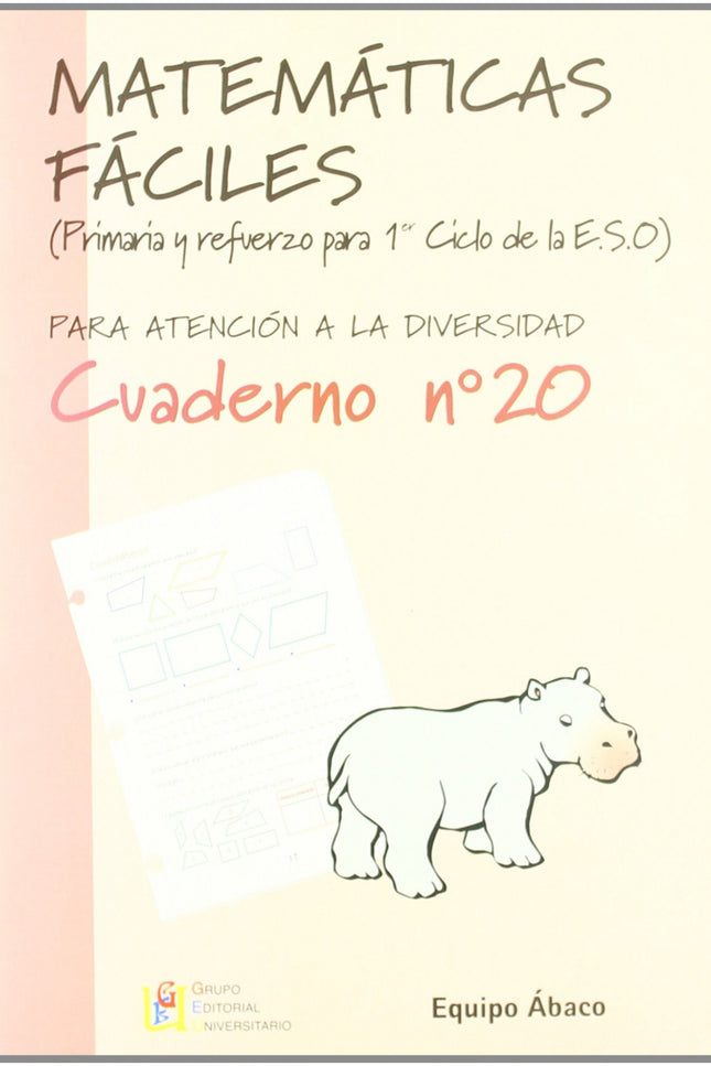 Libro Matemáticas Fáciles 20, Educación Primaria: .