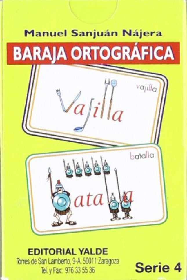 Libro Baraja Ortografica 4.(5-12 Años) 33 Cartas: .