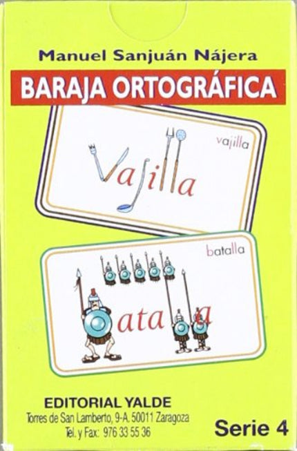Libro Baraja Ortografica 4.(5-12 Años) 33 Cartas: .