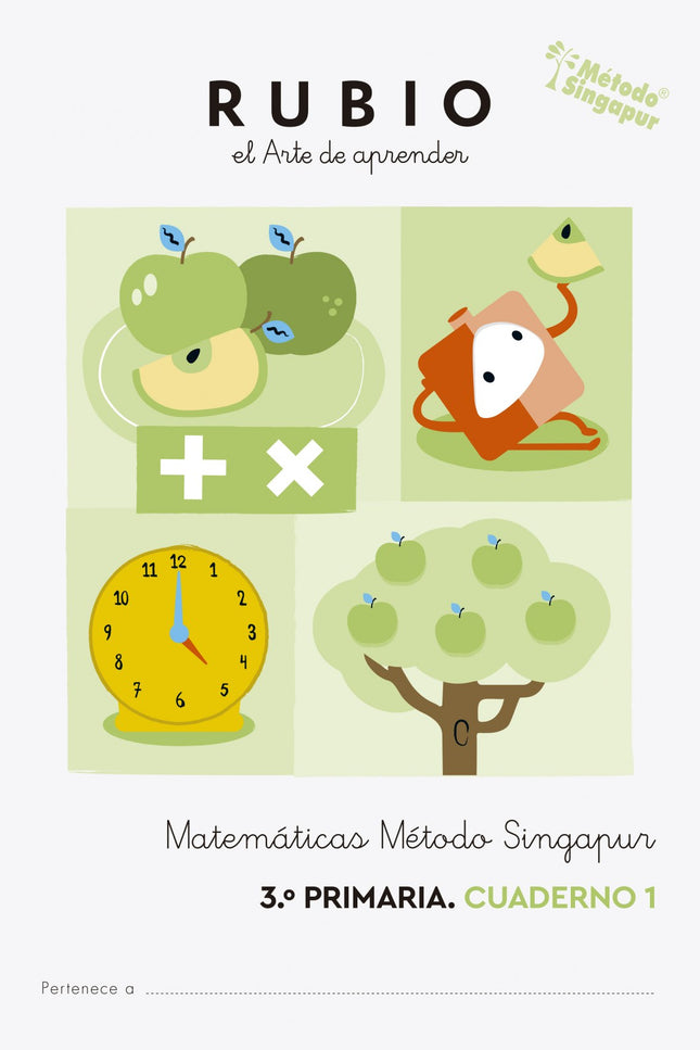 Libro Matemáticas 3 Cuadernos. Método Singapur 3.º Primaria Rubio: Los cuadernos de Matemáticas Método Singapur« de RUBIO se basan en la metodología que el mismo país lleva desarrollando durante más de 30 años y los ha llevado a encabezar los resultados de las pruebas PISA o TIMSS. A través del desarrollo del pensamiento lógico-matemático, potencia la resolución de problemas de la vida diaria y fomenta una visión útil de las matemáticas.