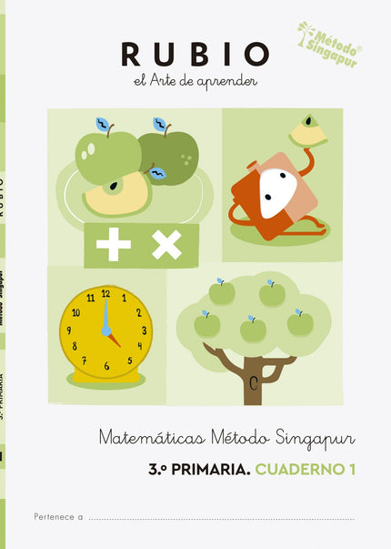 Libro Matemáticas 3 Cuadernos. Método Singapur 3.º Primaria Rubio: Los cuadernos de Matemáticas Método Singapur« de RUBIO se basan en la metodología que el mismo país lleva desarrollando durante más de 30 años y los ha llevado a encabezar los resultados de las pruebas PISA o TIMSS. A través del desarrollo del pensamiento lógico-matemático, potencia la resolución de problemas de la vida diaria y fomenta una visión útil de las matemáticas.