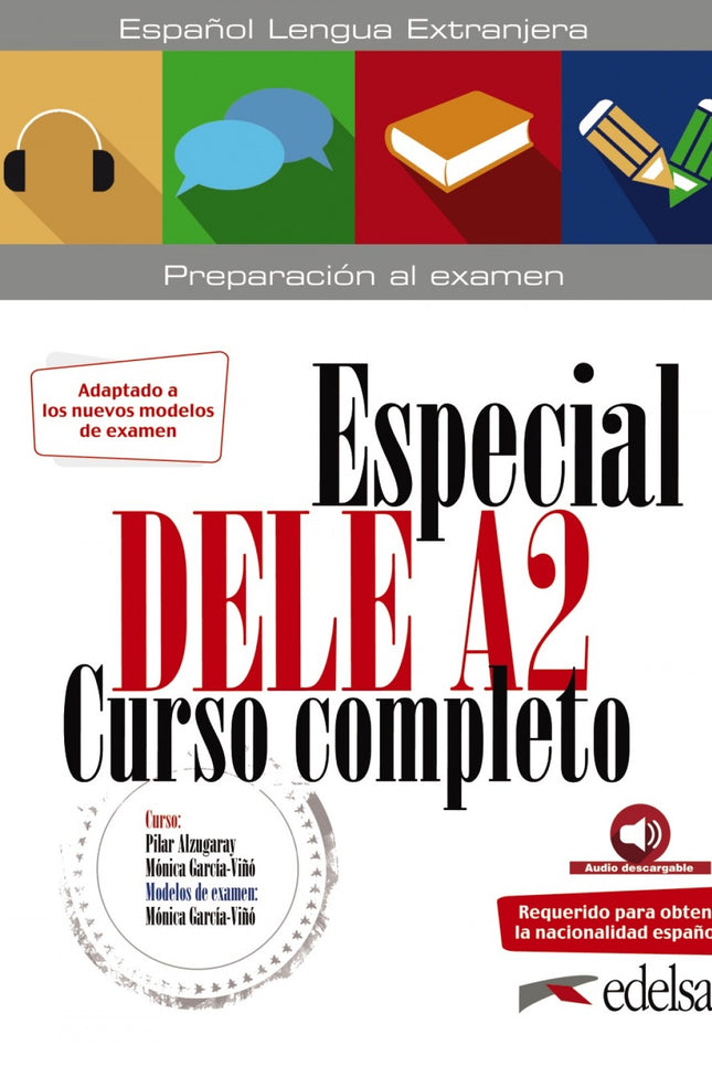 Libro Especial Dele A2. Curso Completo. Edición 2020: Curso completo Especial DELE A2 es un material de preparación para obtener el Diploma de Español como Lengua Extranjera de nivel A2 que ofrece un material útil tanto a profesores como a alumnos, ya que abarca todos los contenidos imprescindibles de este nivel. Este libro puede usarse como curso intensivo, regular o curso escolar completo, ya que permite adaptar el ritmo de trabajo y los contenidos al tiempo disponible.