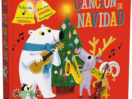 Libro Canción De Navidad: Una encantadora versión interactiva de la canción de Navidad más conocida. Pulsa los botones para escuchar el instrumento de cada página y canta mientras suena la música en un final conjunto.