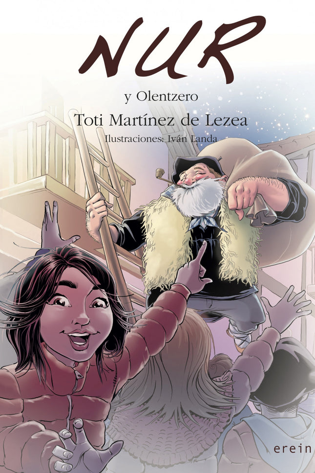 Libro Nur Y Olentzero: Hoy es la GRAN NOCHE del año: íllega Olentzero! Nur le ha escrito una carta pidiéndole un patinete plateado, pero todavía quedan muchas horas, y el día se hace largo, muy largo.