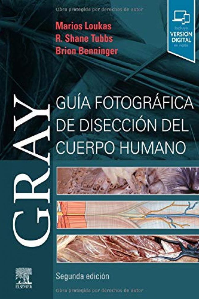 Libro Guía Fotográfica De Disección Del Cuerpo Humano: Nueva edición de la obra de la familia Drake, que se presenta como una guía paso a paso destinada a enseñar el proceso de disección anatómica sobre cadáver. Uno de los puntos fuertes del texto es la presencia de una magnífica iconografía que incluye un total de 1.098 fotografías a todo color, y como novedad en esta edición, se han incorporado dibujos procedentes de Drake, Anatomía para estudiantes, 3.ª edición y del Atlas Gray de Anatomía 2.ª edición.