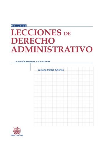 Lecciones de Derecho Administrativo 8ª Edición 2016 - Luciano Parejo Alfonso - Tapa blanda