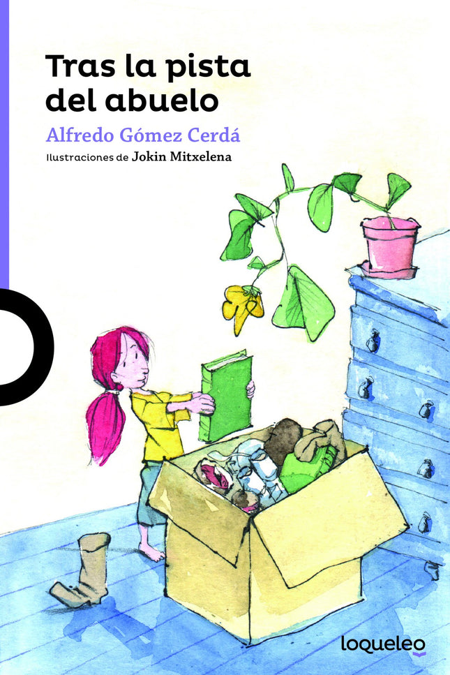 Libro Tras La Pista Del Abuelo: El día que la enfermedad de Valentín lo lleva al hospital, su nieta encuentra una caja en la que hay dos libros de un curso de magia por correspondencia. Una fuerza extraña le recorre el cuerpo y cuando se asoma al tambor de la lavadora descubre que la ropa del abuelo tiene muchas cosas que contarle.
