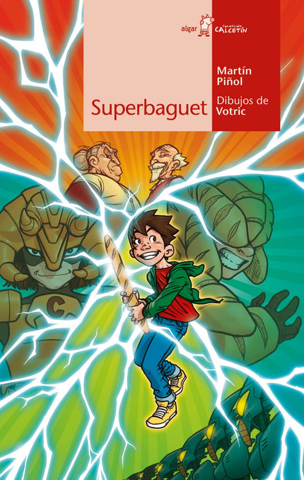 Libro Superbaguet: Arturo se convertirá en un superhéroe inesperado cuando una barra de pan mágica lo escoja para convertirse en Superbaguet, un héroe con la misión de defender el mundo de la bollería industrial de la malvada Corporación Grasienta, que intenta convertir a los niños y las niñas en zombis con sus productos poco saludables. ¿Quieres ayudarlo?
