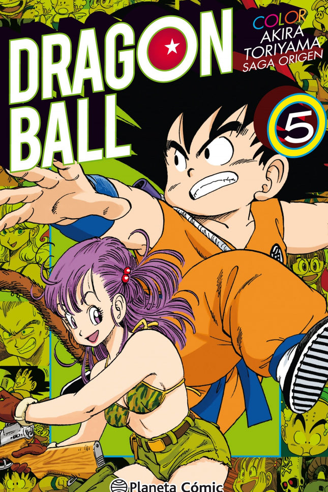 Libro Color Origen Y Red Ribboon: Son Goku debe infiltrarse en la torre de acero del Ejercito de la Red Ribbon para libe