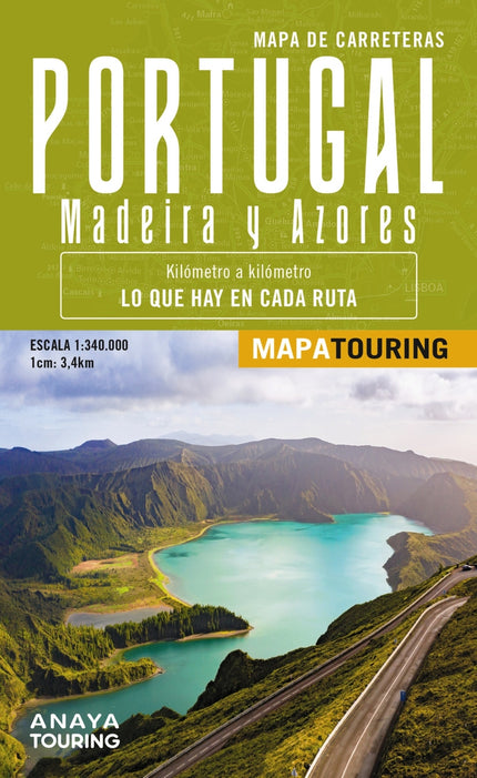 Mapa De Carreteras De Portugal, Madeira Y Azores 1:340.000 - (desplegable)