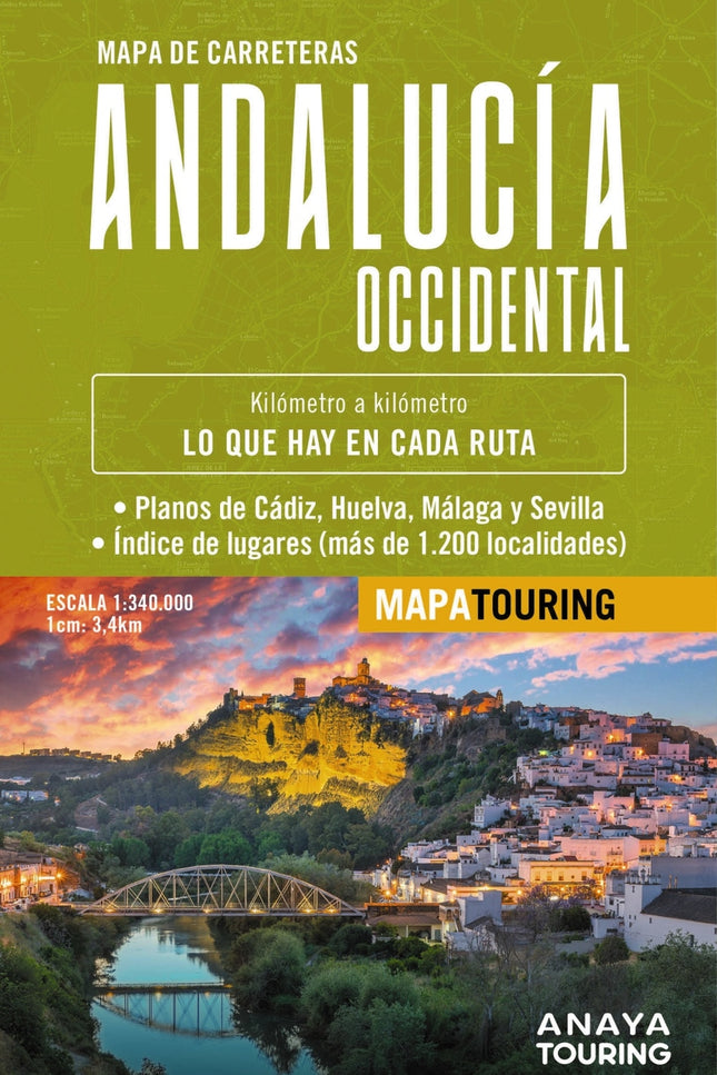 Mapa De Carreteras De Andalucía Occidental (desplegable), Escala 1:340.000
