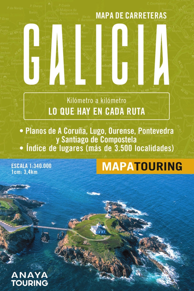 Mapa De Carreteras Galicia (desplegable), Escala 1:340.000